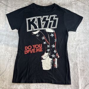KISS Do You Love Me Short Sleeve Tee Black M Women T Shirt
